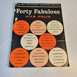 Forty Fabulous Hits Folio For Hammond Chord Organ